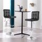 Costway Adjustable Swivel Bar Stool Counter Height Bar Chair PU Leather w/ Back Black